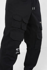 Pantalon poches cargo code barres Noir